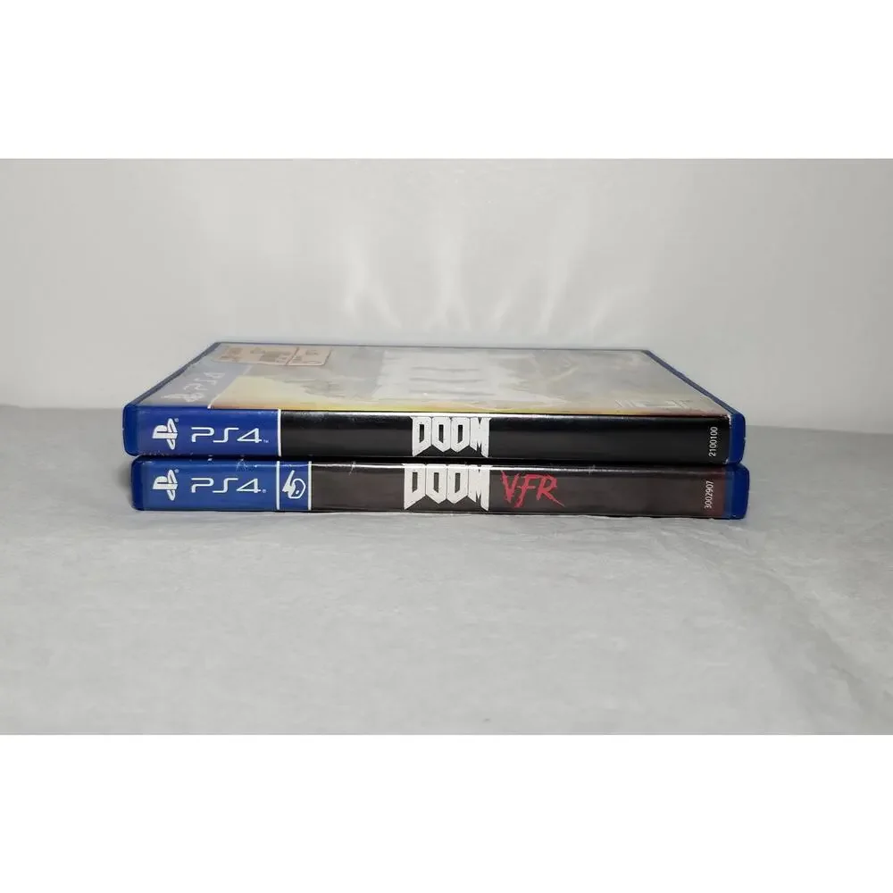 PS4 Doom And Doom VFR CIB (Bethesda, 2016, 2017) Pre-owned